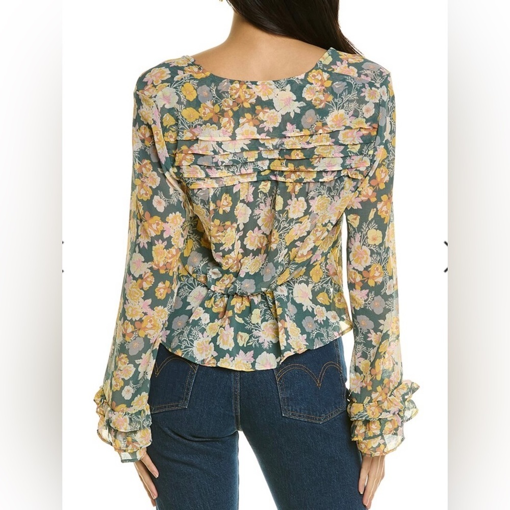 NWT. $98R Free People Maybel Blouse Happy Combo - Picture 7 of 12